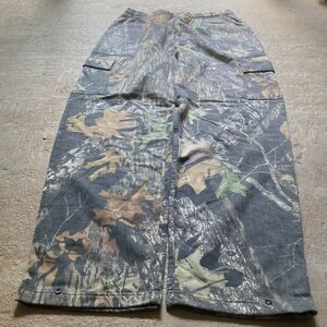 Vintage mossy Oak Camo Cargo Sweatpants Mens Size XL Loose Fit New With Tags